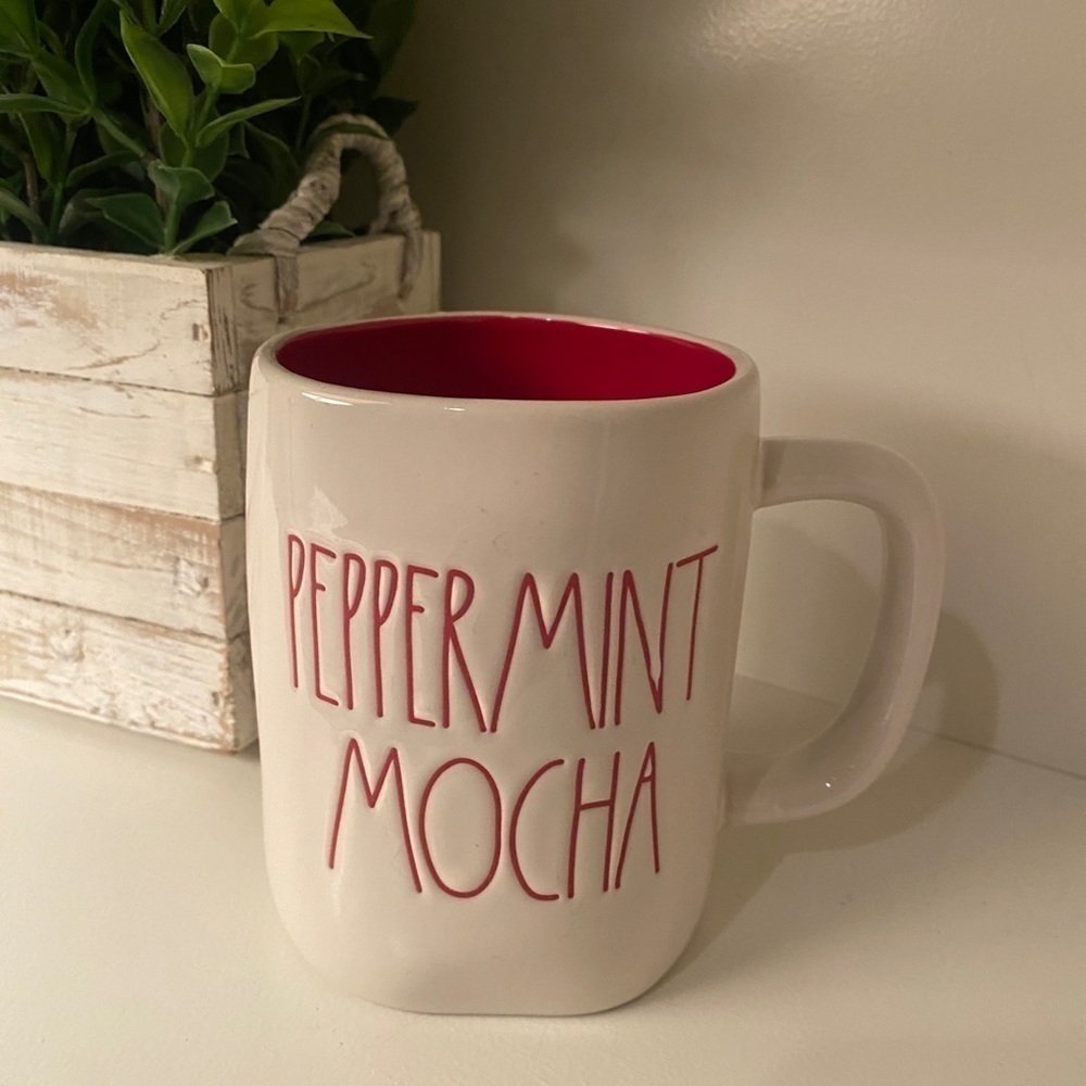 Rae Dunn PEPPERMINT MOCHA Christmas Cocoa Coffee Tea Mug by Magenta LL
